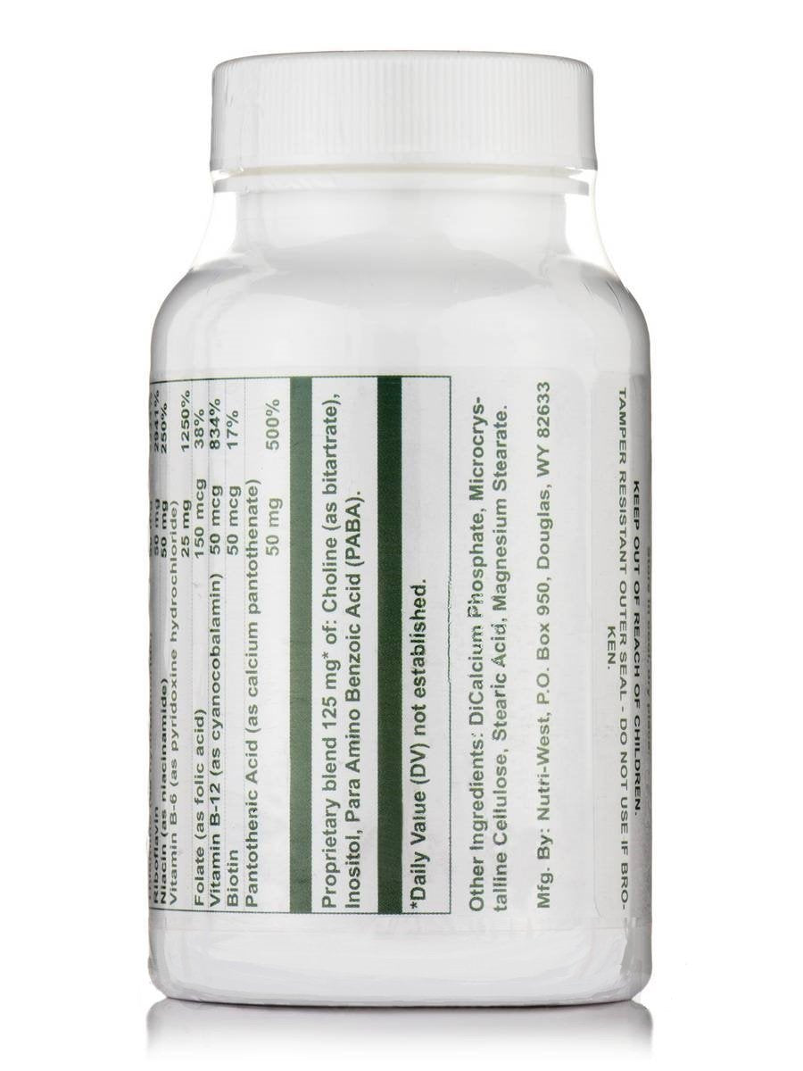 Nutri-West B-Complex Supplement 90 Tablets side view