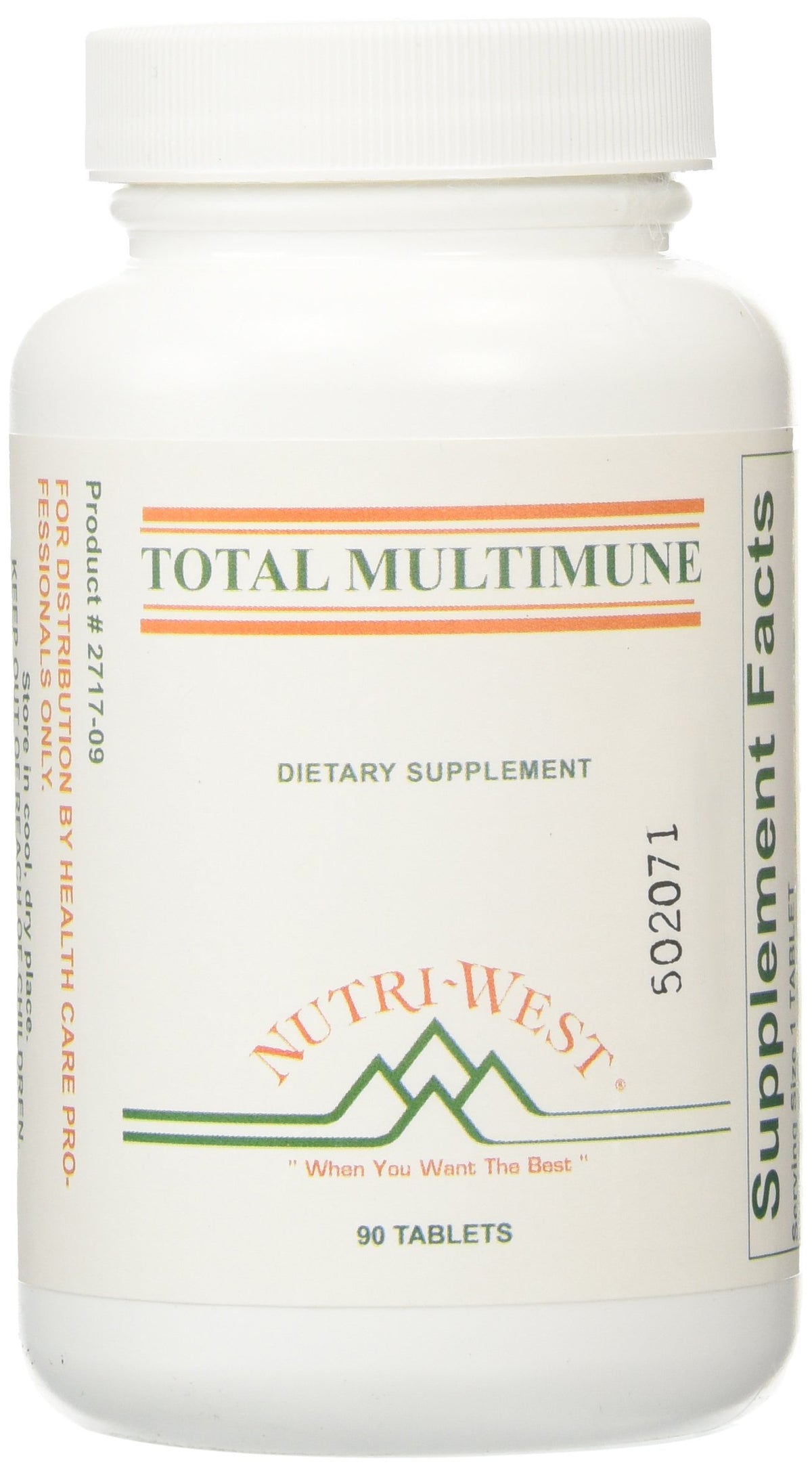 Nutri-West Blended Vitamin & Mineral Supplement 132g tablet front view