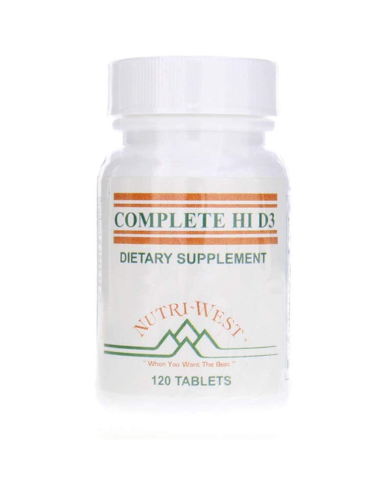 Nutri-West Complete Hi D-3 Vitamin D3 5000 IU supplement front view