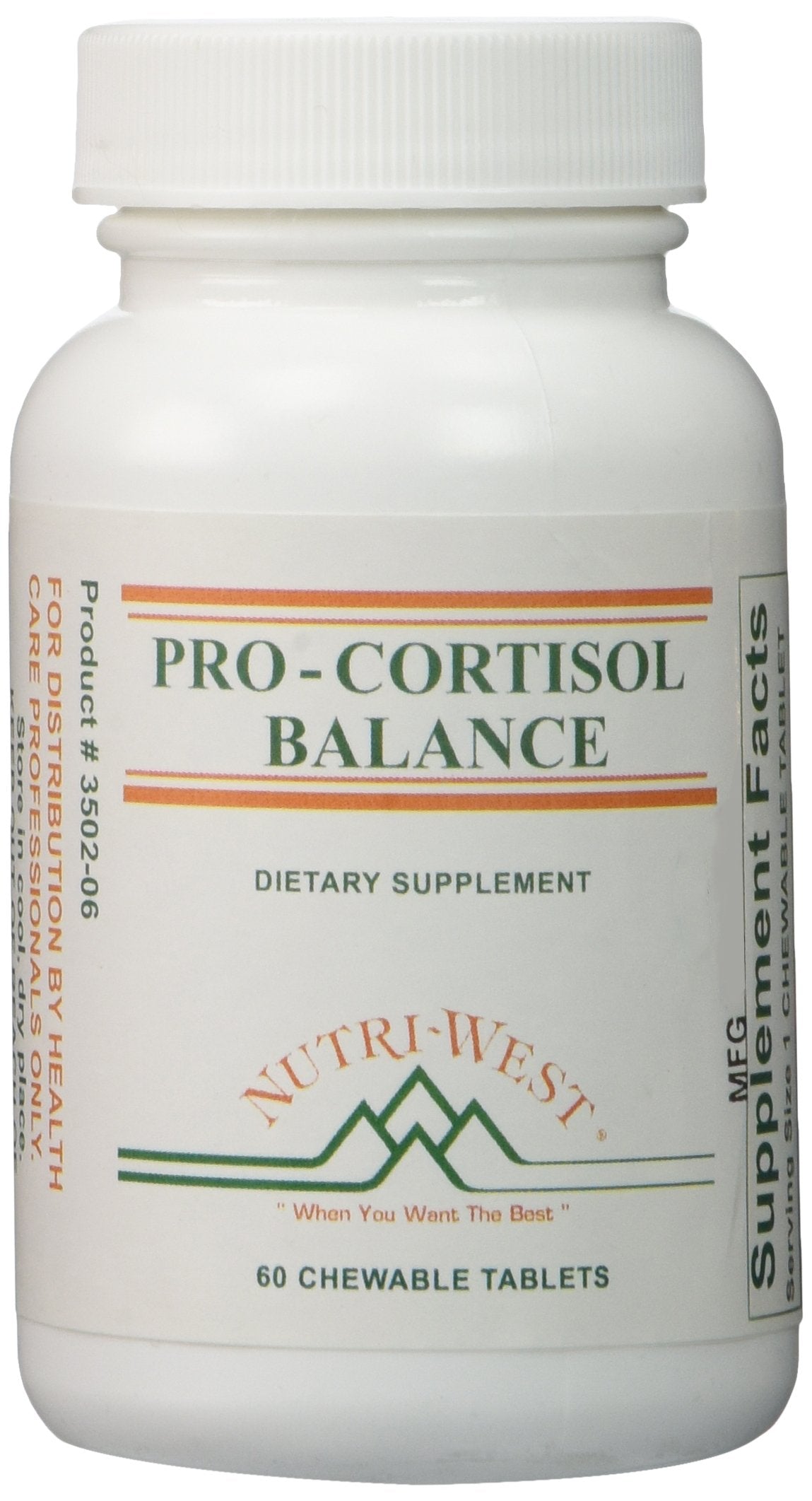 Nutri-West Pro-Cortisol Balance 60 Tablets front view