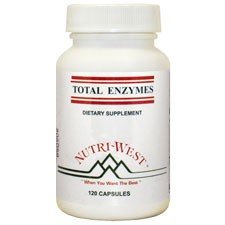 Nutri-West Total Enzymes 120 Tablets front view packaging