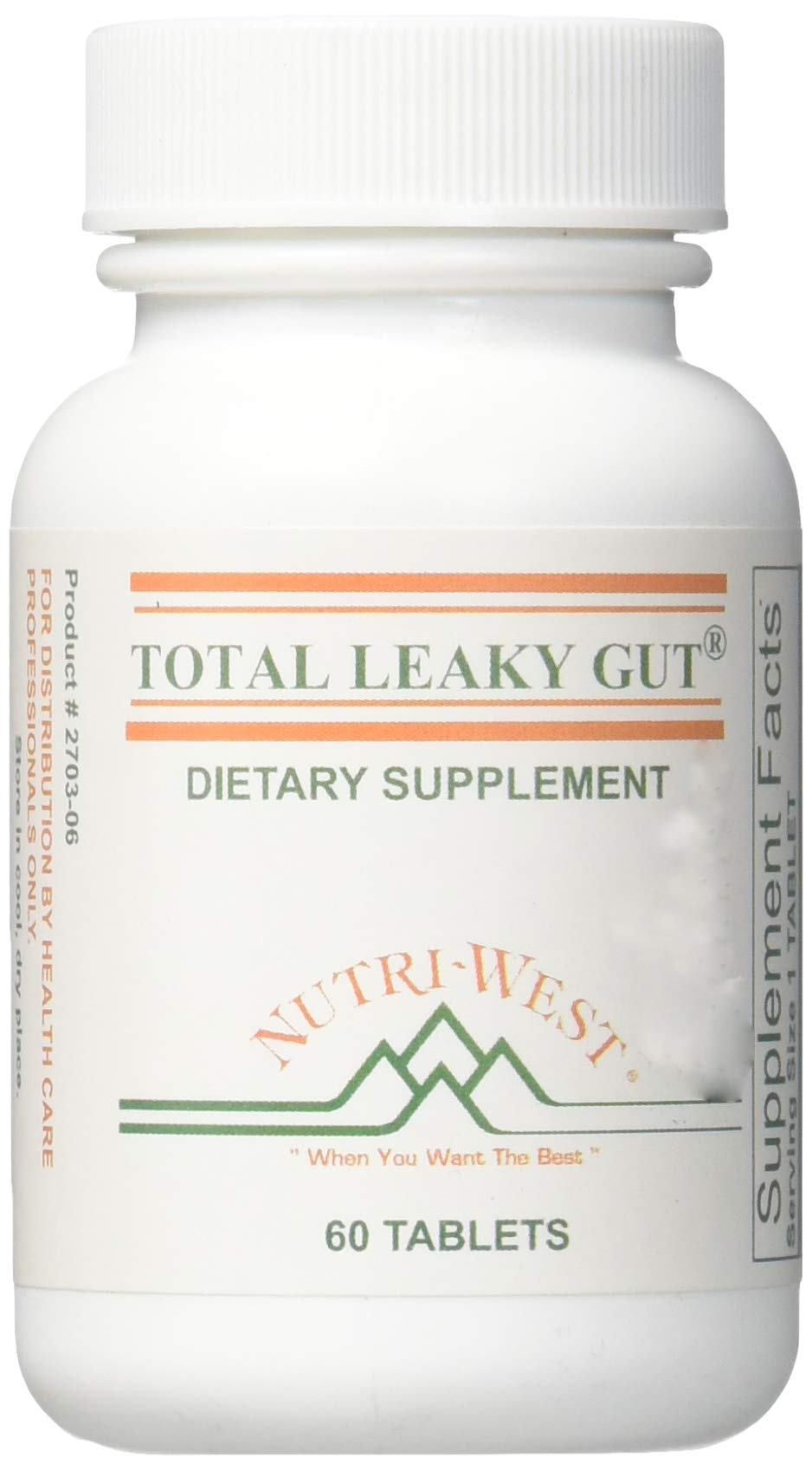 Nutri-West Total Leaky Gut 60 Tablets front view with packaging