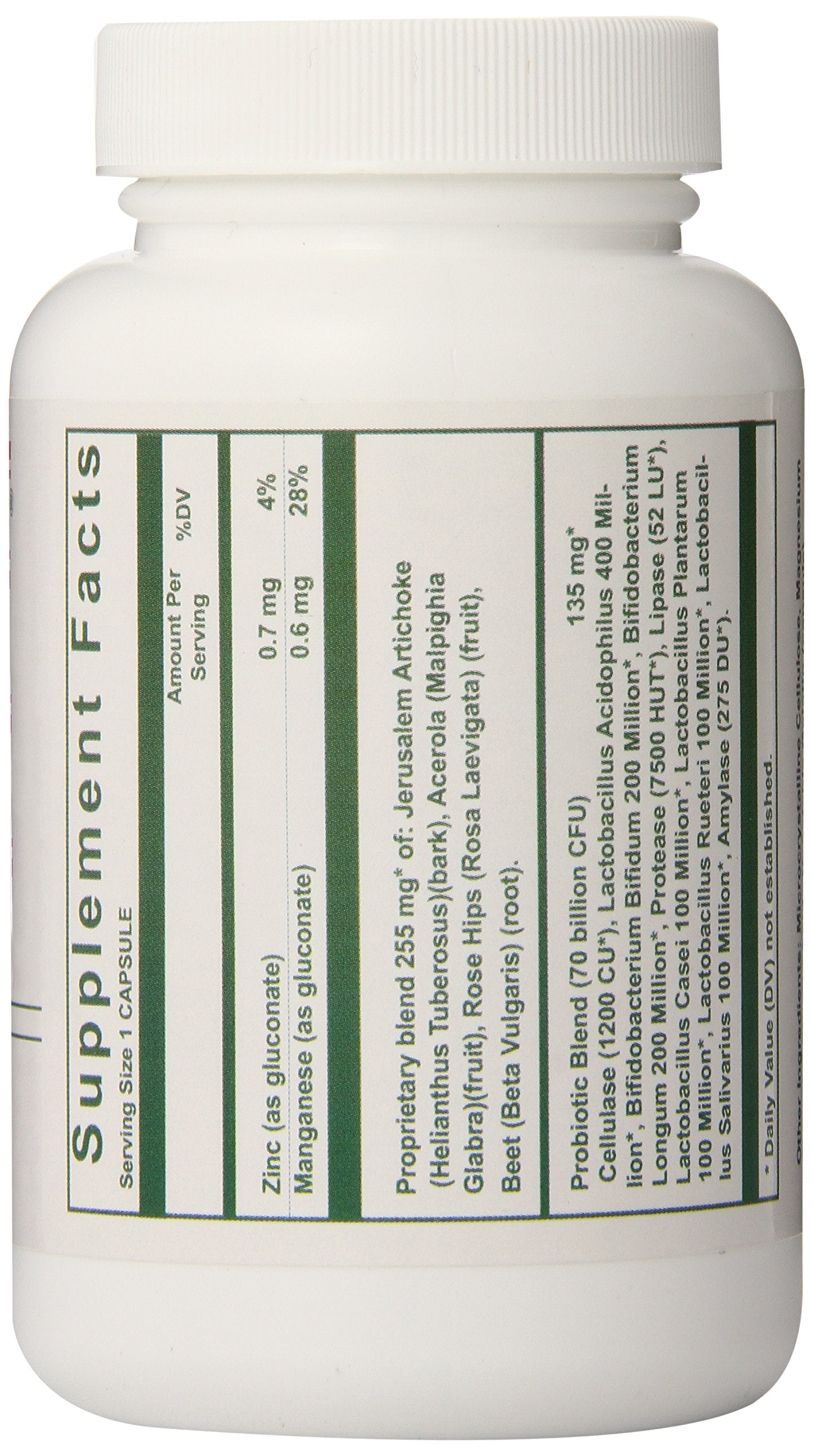 nutri-west Total Probiotics 60 Capsules side view