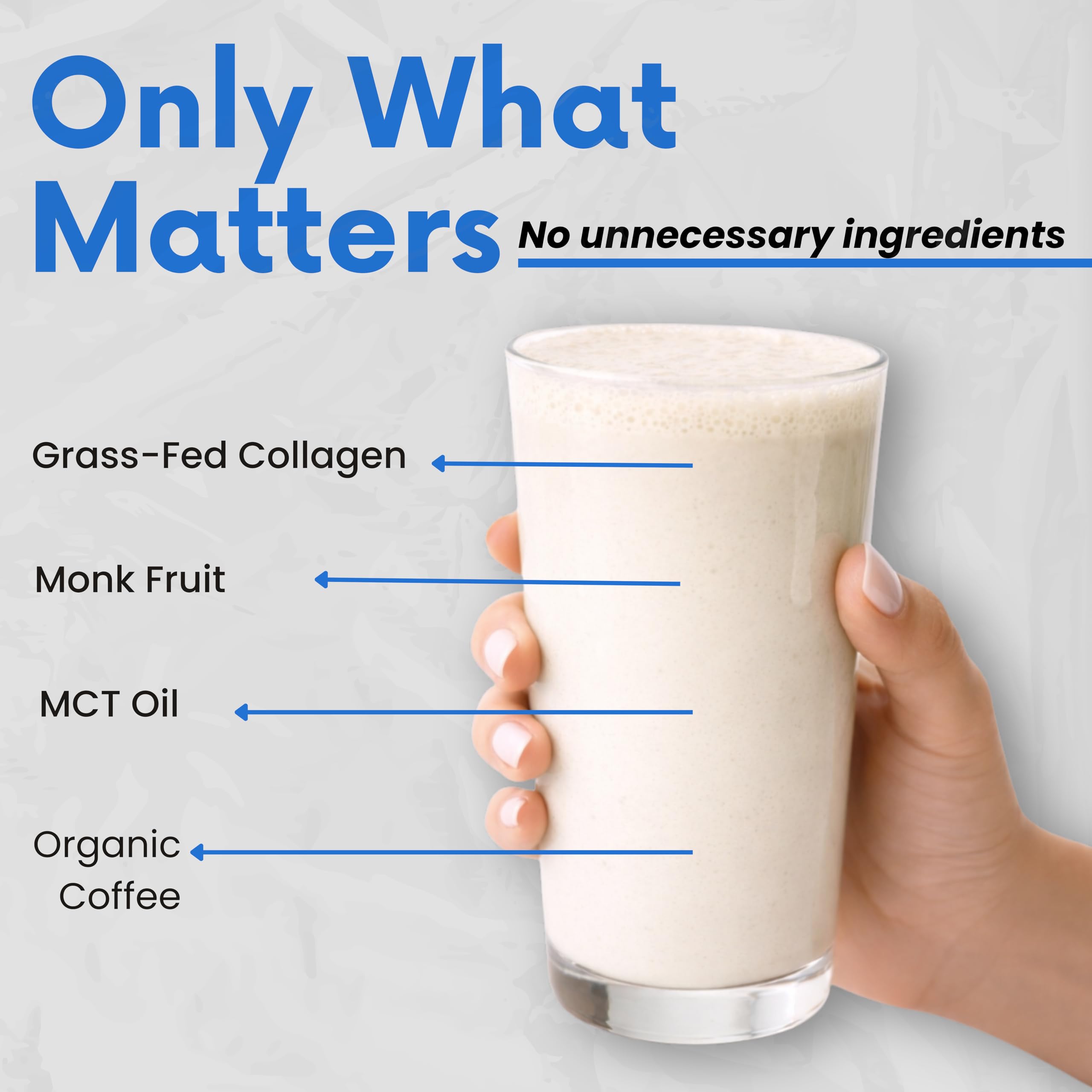 Nutri11 Keto Collagen Protein Powder mixed in a glass