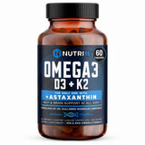 Nutri11 Omega-3 + D3 + K2 + Astaxanthin front view of packaging