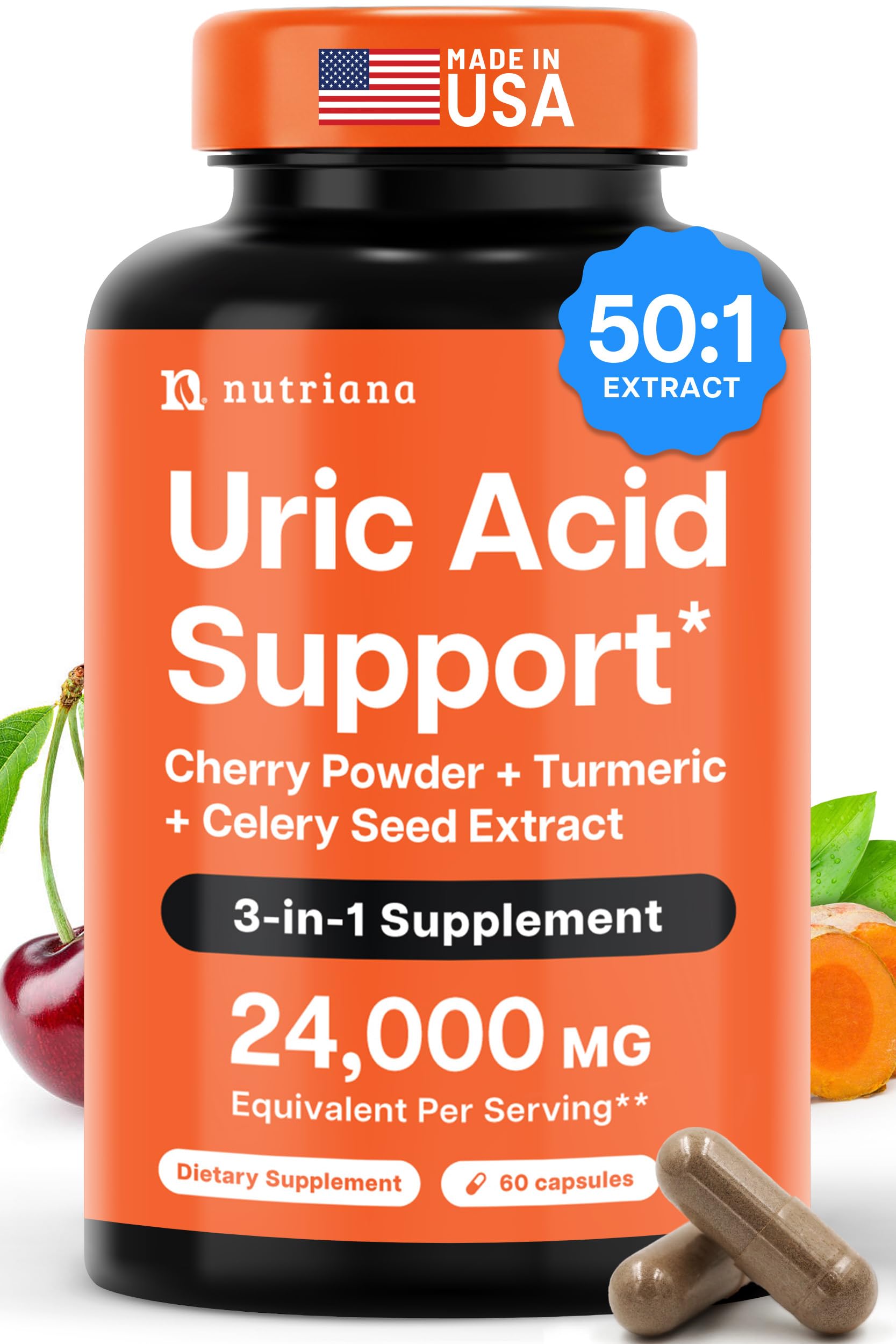 Nutriana Uric Acid Support Supplement bottle front view