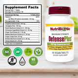 NutriBiotic DefensePlus 170g showing dosage instructions