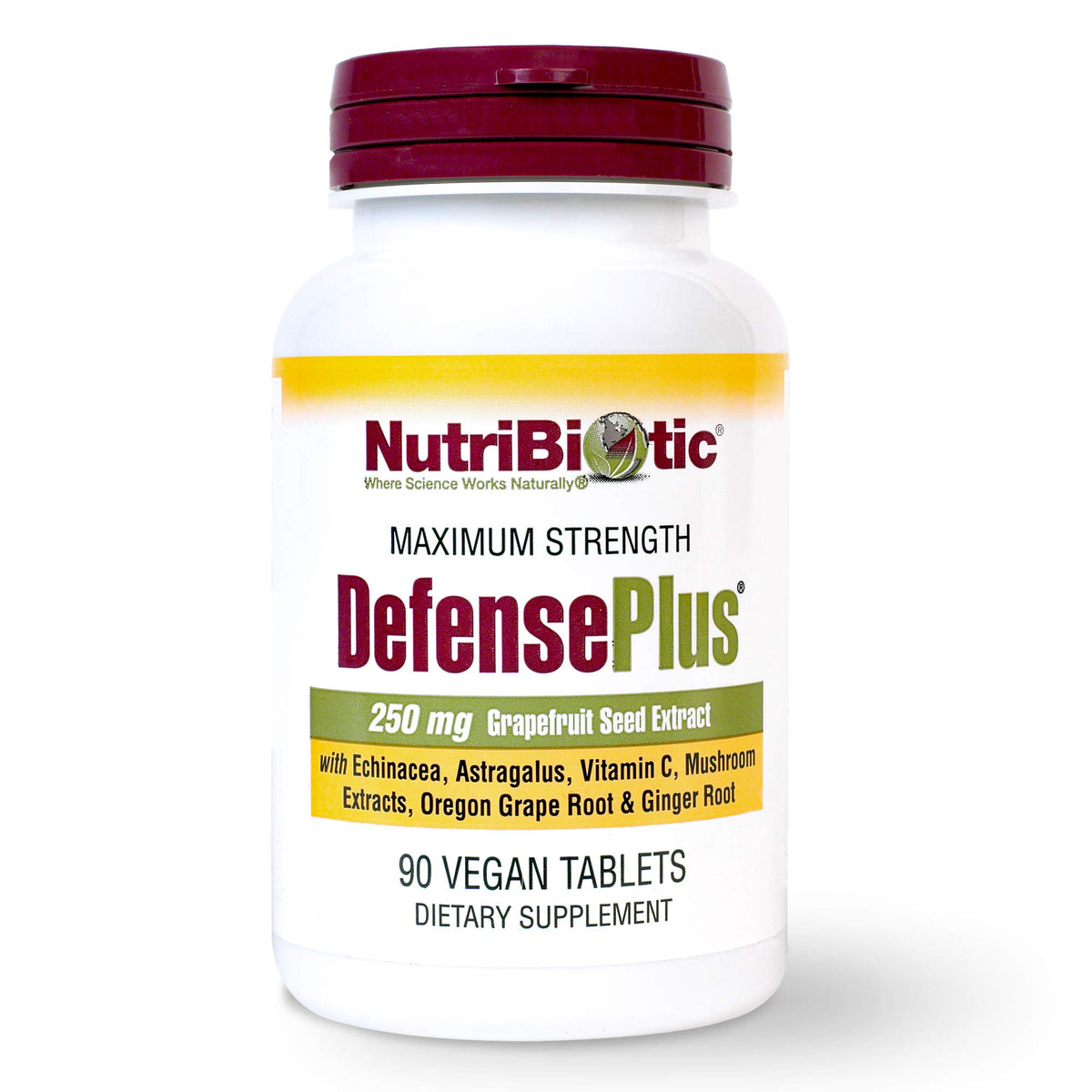 NutriBiotic DefensePlus Echinacea Supplement front view