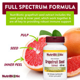 NutriBiotic Grapefruit Seed Extract 125mg bottle side view