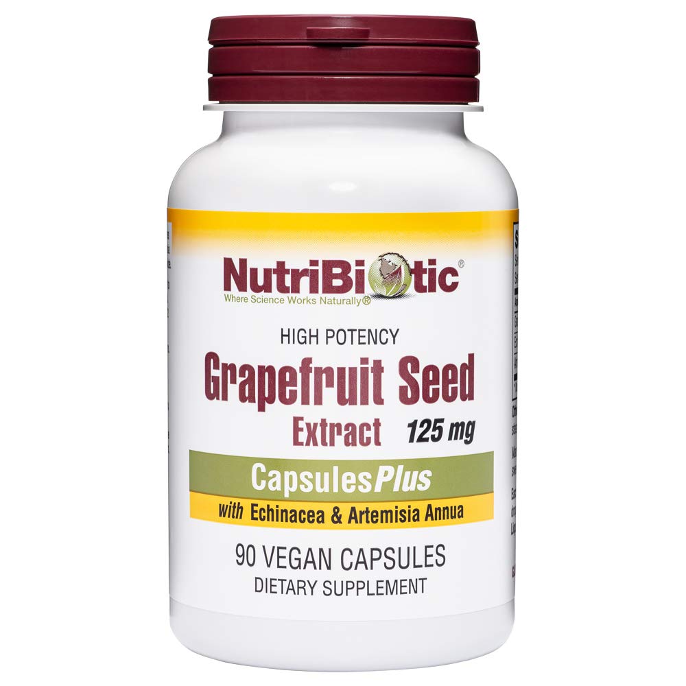 NutriBiotic Grapefruit Seed Extract 125mg capsule bottle front view