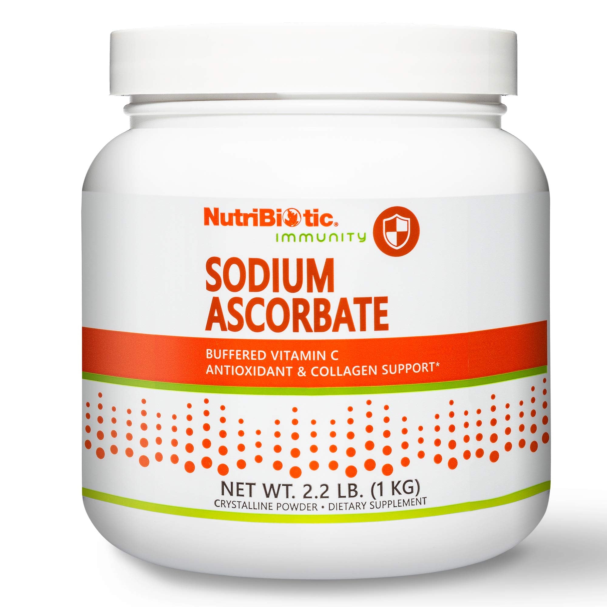 NutriBiotic Sodium Ascorbate Vitamin C Supplement 998g front view