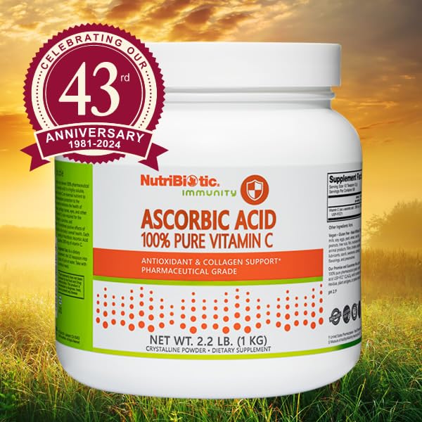 NutriBiotic Vitamin C Powder 1000g label details