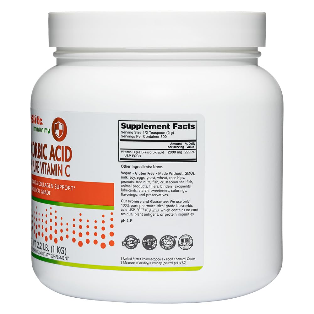 NutriBiotic Vitamin C Powder 1000g serving suggestion