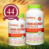 NutriBiotic Vitamin C Sodium Ascorbate Capsules opened bottle