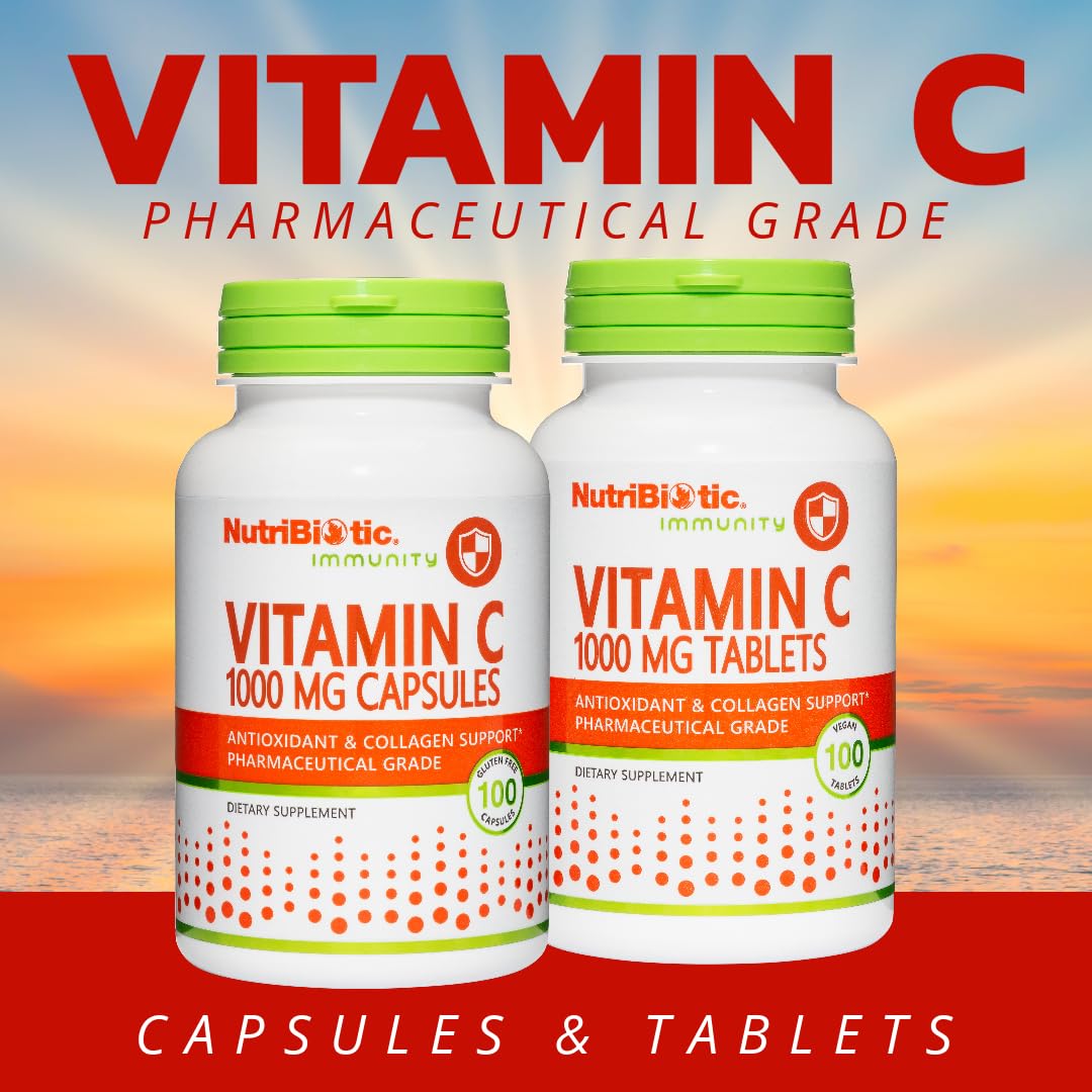 NutriBiotic Vitamin C Tablets 1000mg close-up of tablets