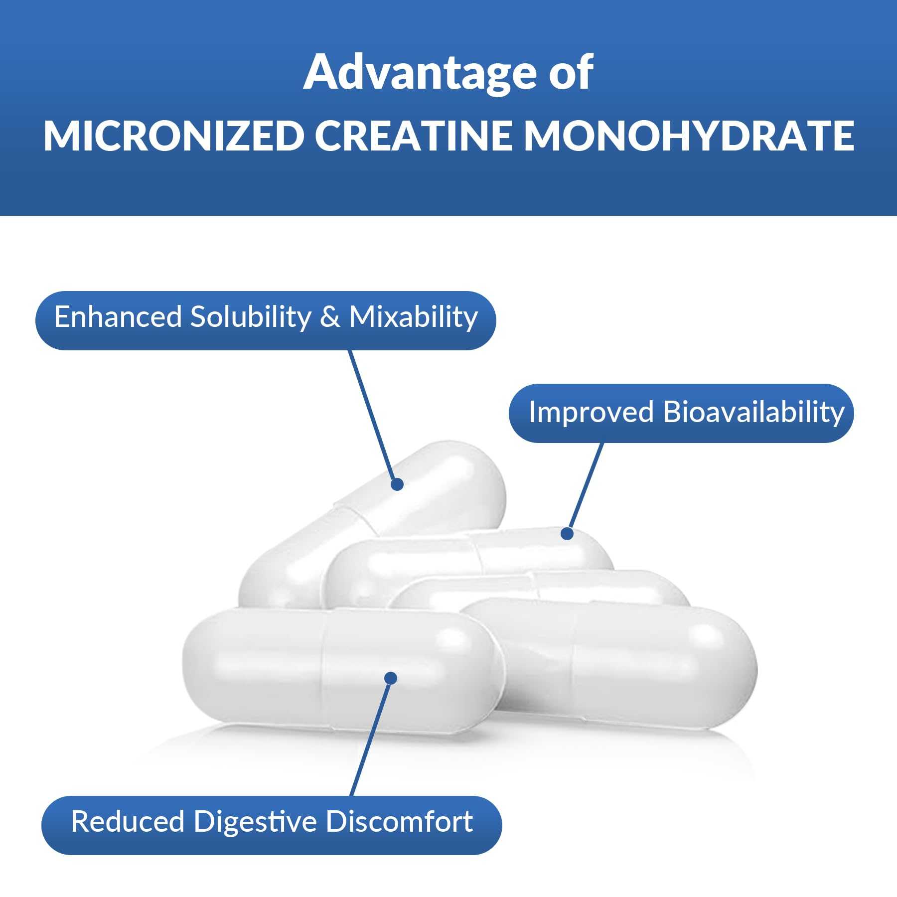Nutribota Creatine Monohydrate Capsules 5000mg on a gym bench