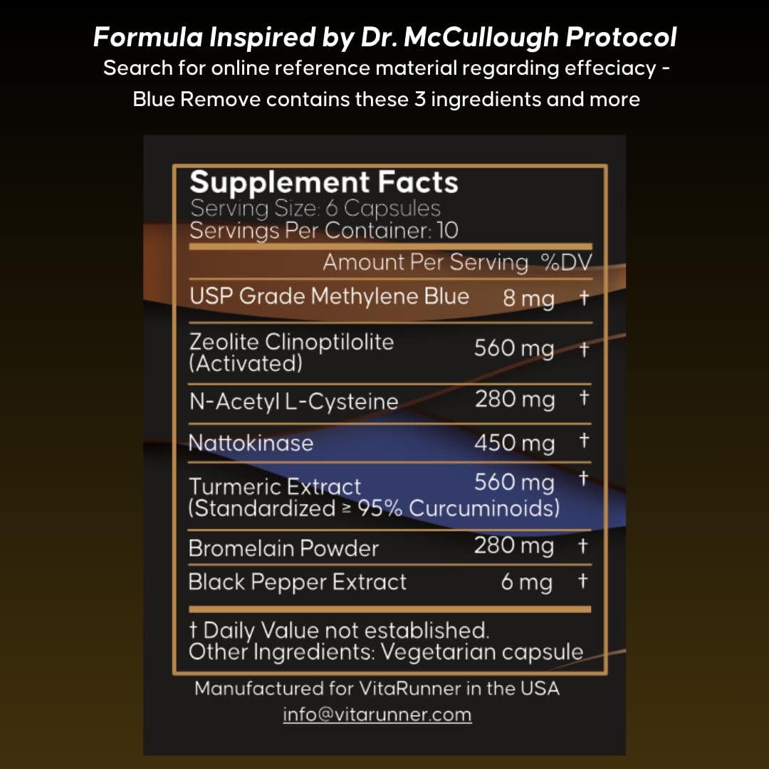 Nutricel Supplements Methylene Blue Capsules with ingredients