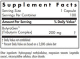 NutriCology ButyrAid 68g supplement side view showing packaging