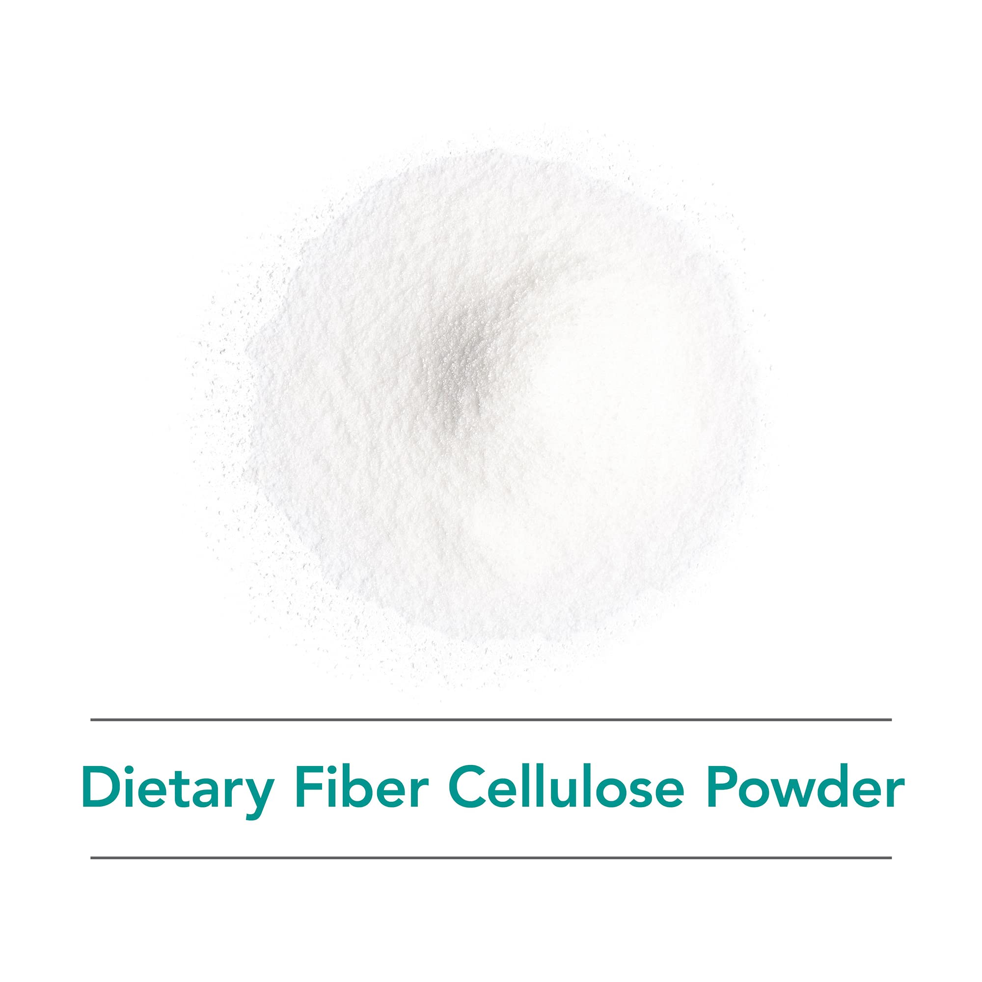 NutriCology Dietary Fiber Cellulose Powder in a measuring scoop