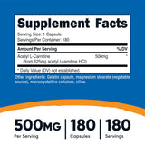 Nutricost Acetyl L-Carnitine bottle side view
