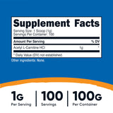 Nutricost Acetyl-L-Carnitine Powder 100g packaging