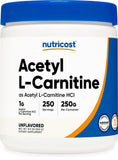 Nutricost Acetyl-L-Carnitine Powder 250g front view