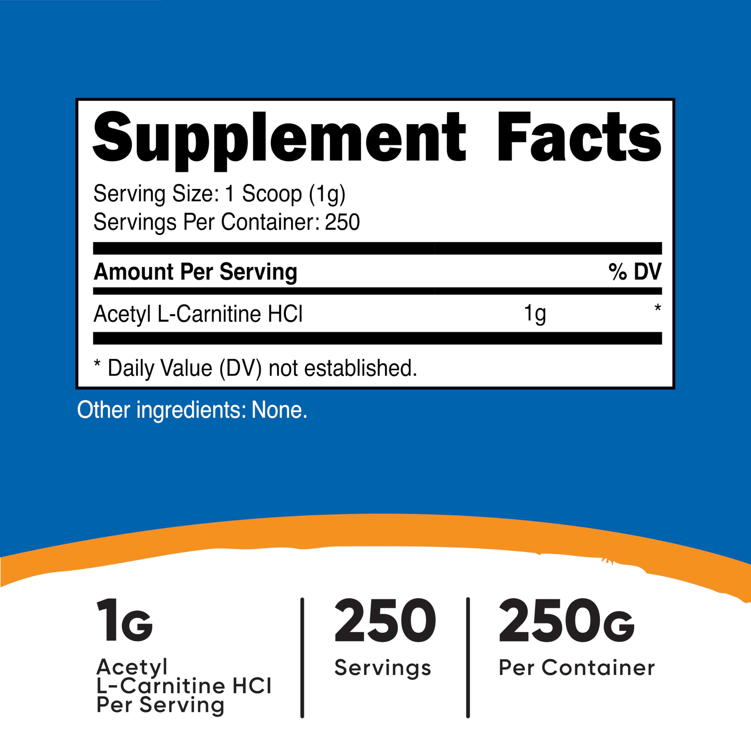 Nutricost Acetyl-L-Carnitine Powder scoop included