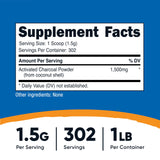 Nutricost Activated Charcoal Powder 1LB scoop included