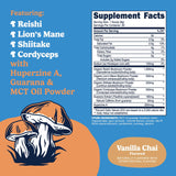 Nutricost Adaptogenic Mushroom Drink Vanilla Chai container side view