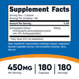 Nutricost Andrographis Paniculata 450mg capsules side view