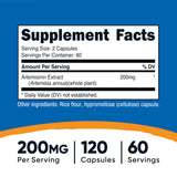 Nutricost Artemisinin Capsules 200mg side view with label