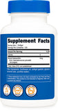 Nutricost Astaxanthin 4mg bottle with softgels on a white background