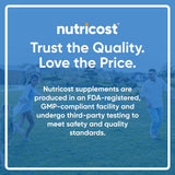 Nutricost Astaxanthin Softgels 12mg opened bottle showing softgels