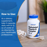 Nutricost B-Complex Vitamins on a wooden table
