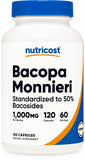 Nutricost Bacopa Monnieri 1000mg front view of bottle