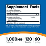 Nutricost Bacopa Monnieri 120 vegetarian capsules side view