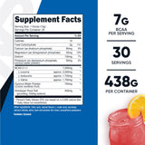 Nutricost BCAA + Hydration side view showing nutritional information