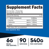 Nutricost BCAA Powder 2:1:1 Instantized 499g packaging