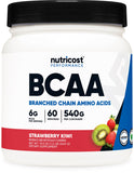 Nutricost BCAA Powder 630g front view with packaging