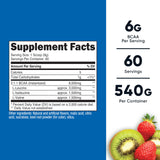 Nutricost BCAA Powder 630g side view showing scoop