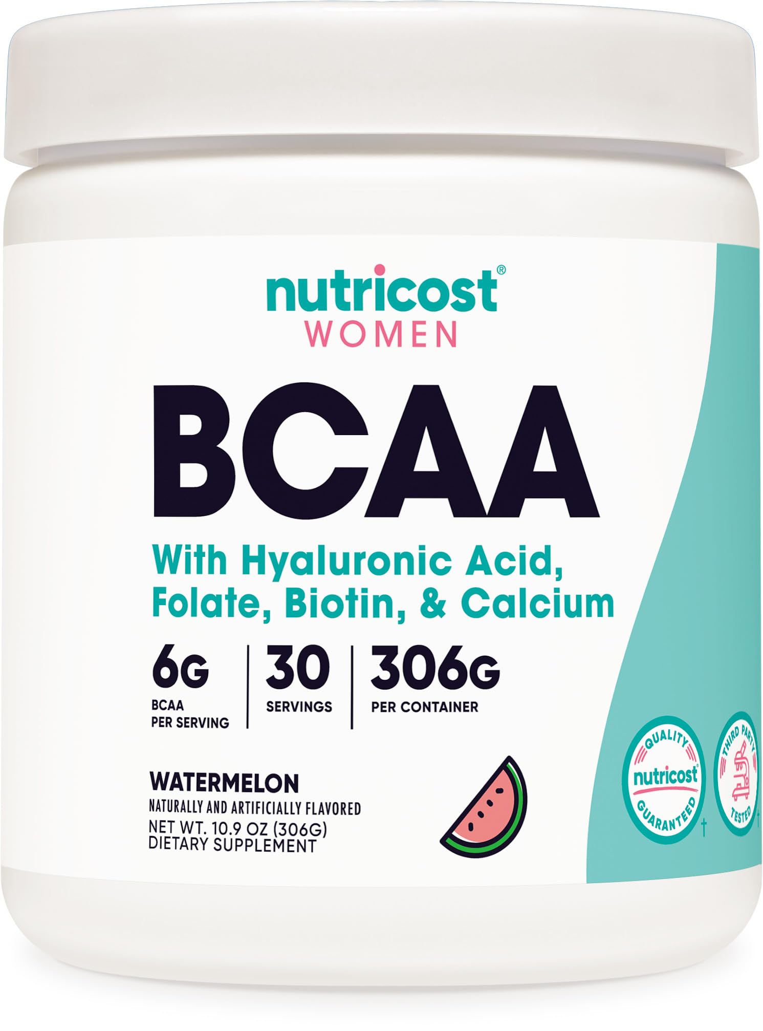 Nutricost BCAA Powder for Women 335g front view
