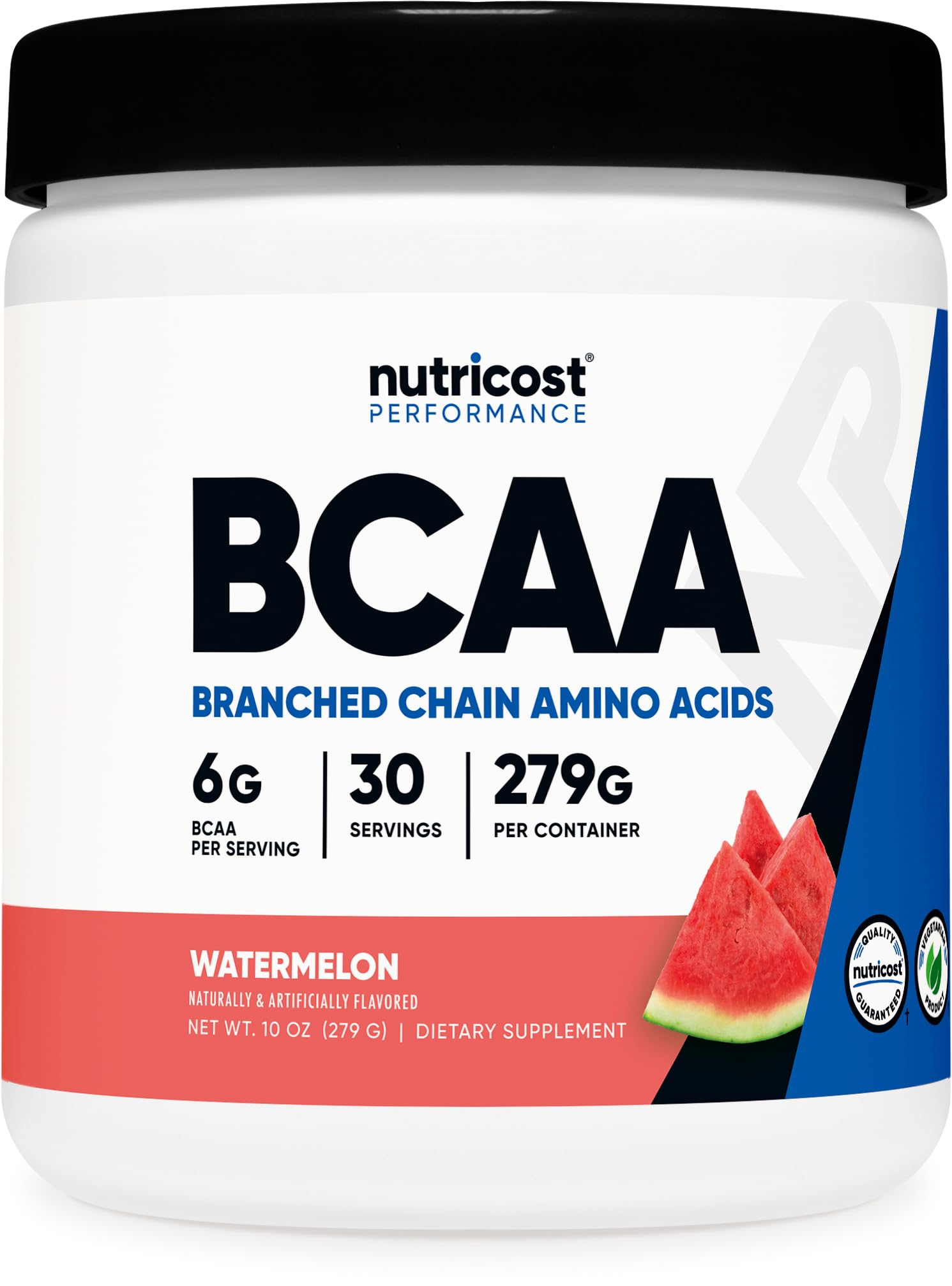 Nutricost BCAA Powder front view with packaging