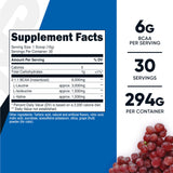 Nutricost BCAA Powder grape flavour side view