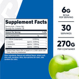 Nutricost BCAA Powder Green Apple back view with nutritional information