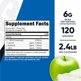 Nutricost BCAA Powder Green Apple container side view