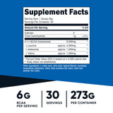 Nutricost BCAA Powder Peach Pear Flavour back view with nutritional information