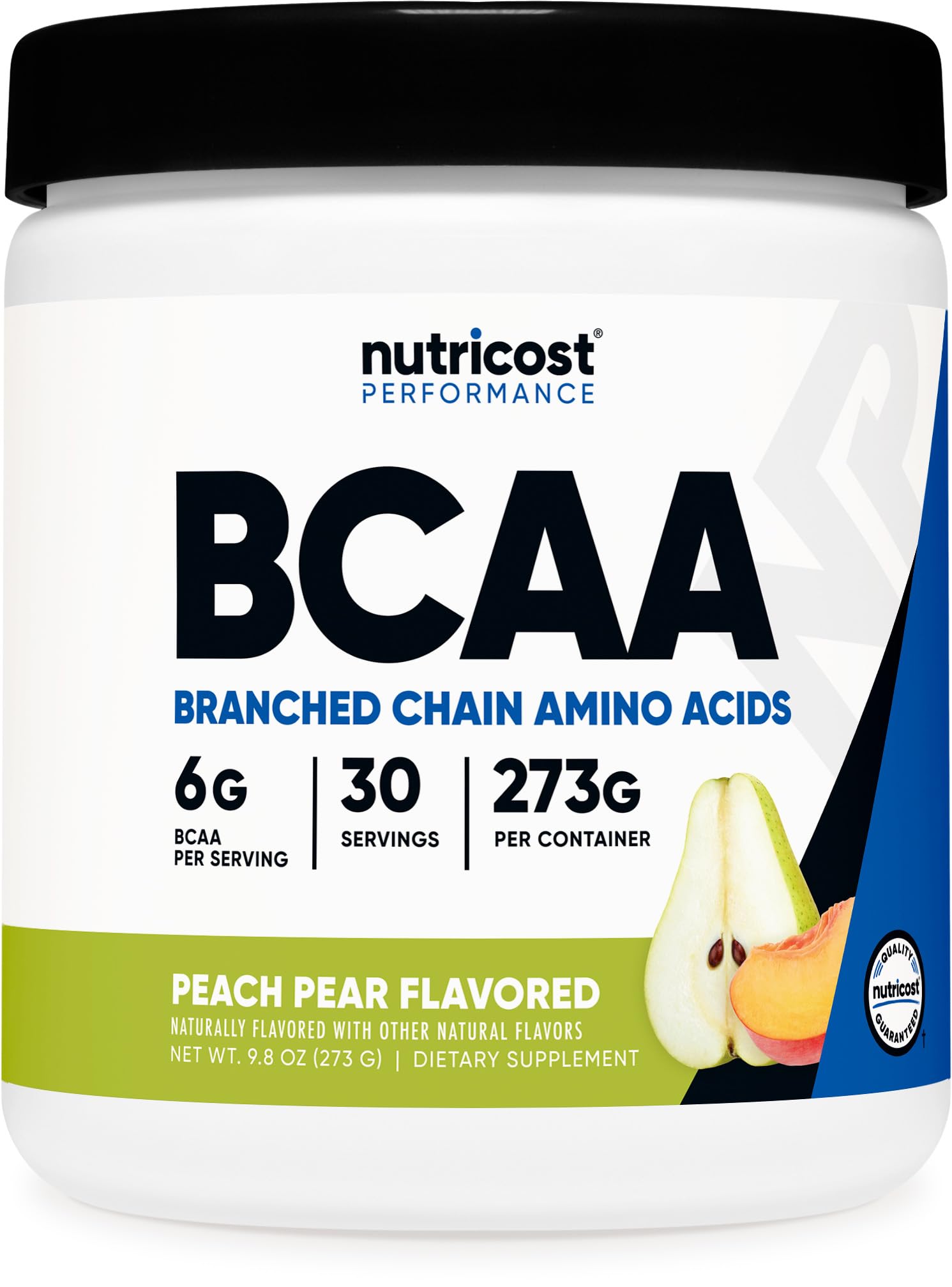 Nutricost BCAA Powder Peach Pear Flavour front view