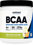 Nutricost BCAA Powder Peach Pear Flavour front view
