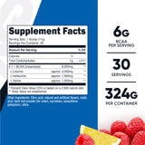 Nutricost BCAA Powder Raspberry Lemonade packaging side view