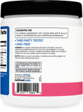 Nutricost BCAA Powder Raspberry Lemonade scoop with powder